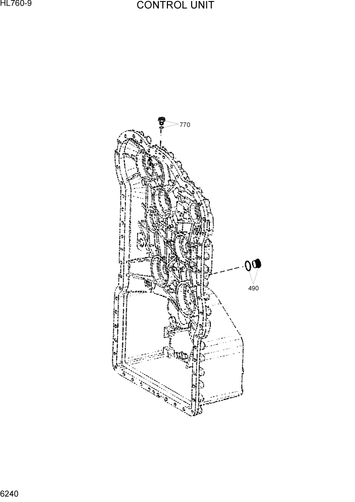 Схема запчастей Hyundai HL760-9 - PAGE 6240 CONTROL UNIT СИЛОВАЯ СИСТЕМА