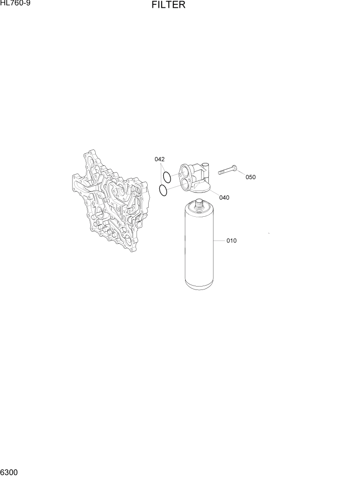 Схема запчастей Hyundai HL760-9 - PAGE 6300 FILTER СИЛОВАЯ СИСТЕМА