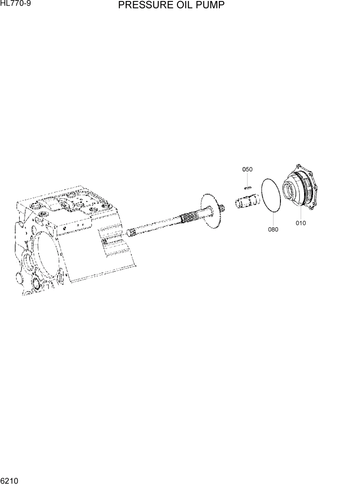 Схема запчастей Hyundai HL770-9 - PAGE 6210 PRESSURE OIL PUMP СИЛОВАЯ СИСТЕМА