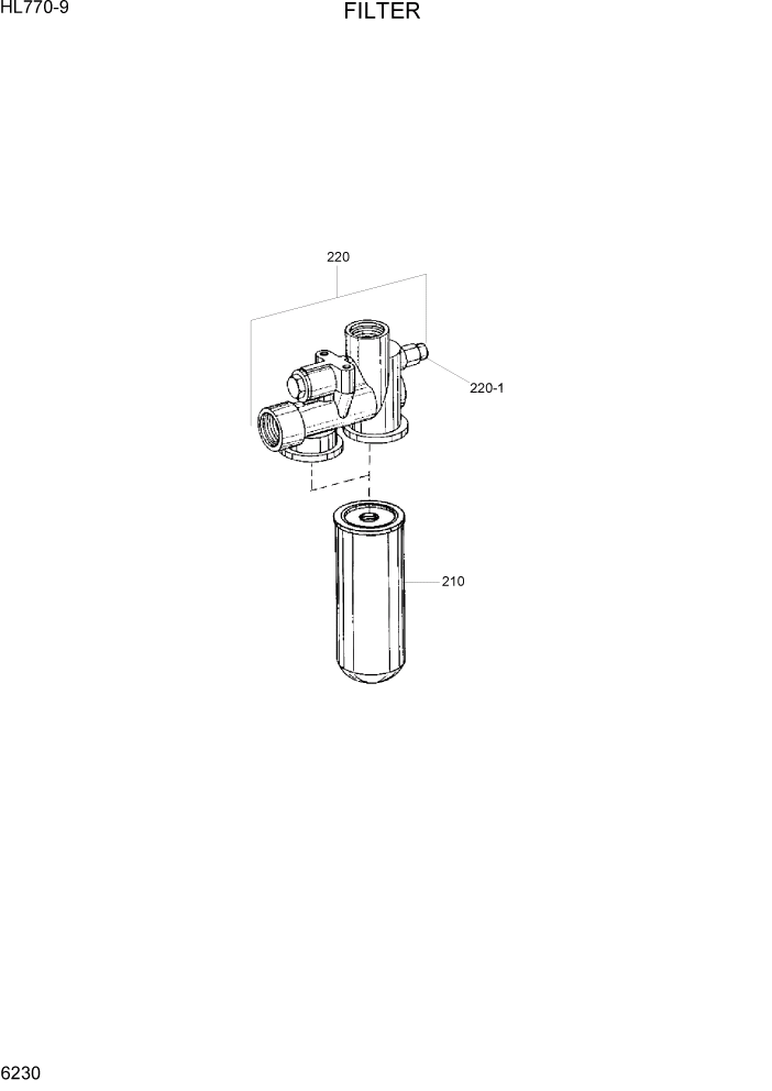 Схема запчастей Hyundai HL770-9 - PAGE 6230 FILTER СИЛОВАЯ СИСТЕМА