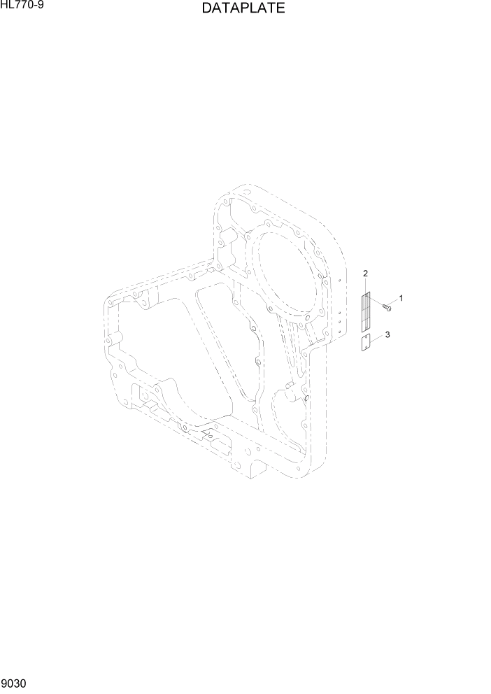 Схема запчастей Hyundai HL770-9 - PAGE 9030 DATAPLATE ДВИГАТЕЛЬ БАЗА