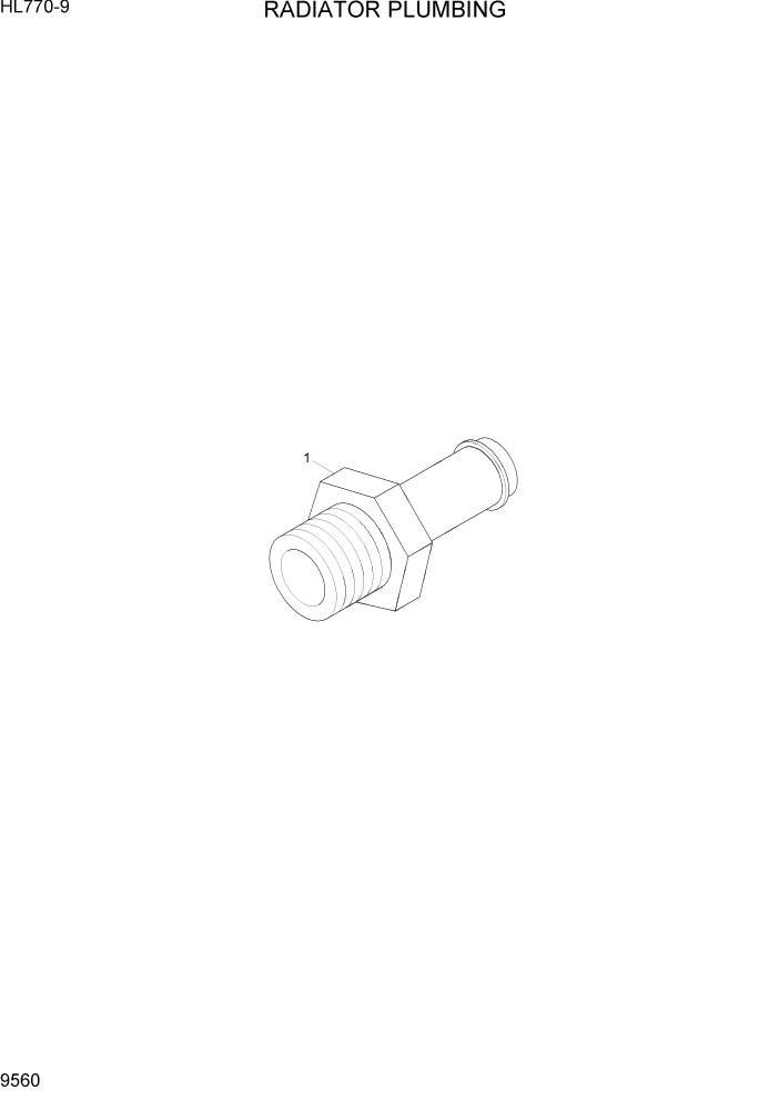 Схема запчастей Hyundai HL770-9 - PAGE 9560 RADIATOR PLUMBING CONNECTION ДВИГАТЕЛЬ БАЗА