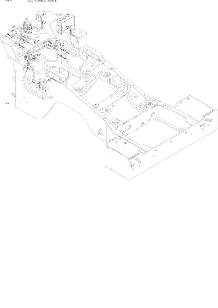 Схема запчастей Hyundai HL780-9 - PAGE 3010 MAIN HYDRAULIC PIPING 1 ГИДРАВЛИЧЕСКАЯ СИСТЕМА