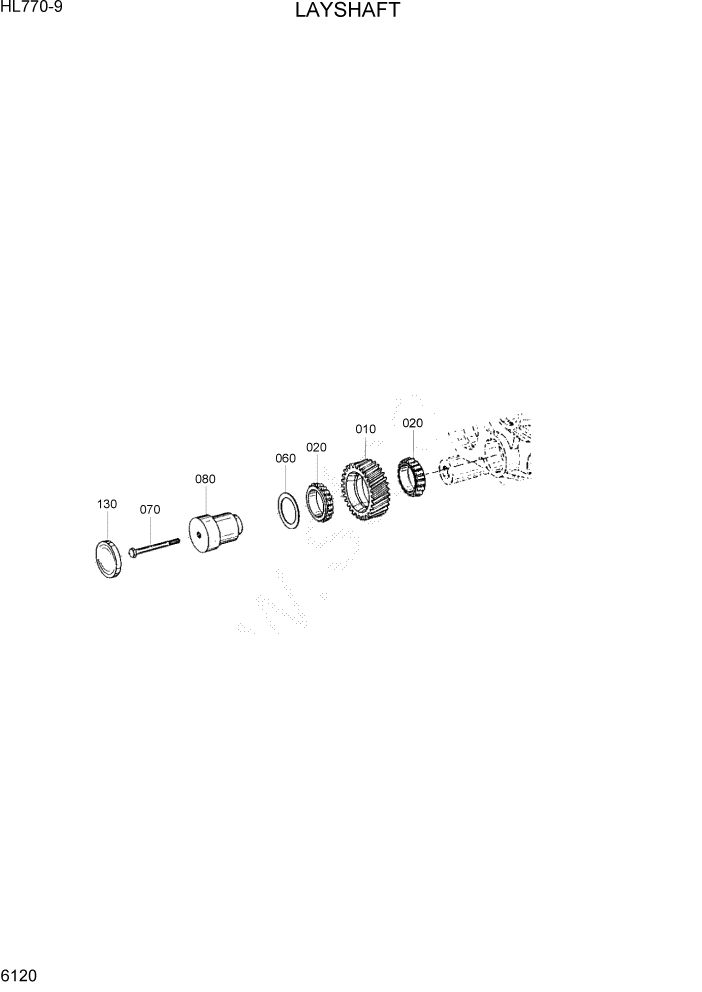 Схема запчастей Hyundai HL780-9 - PAGE 6120 INPUT FLANGE GROUP(FRONT) СИЛОВАЯ СИСТЕМА