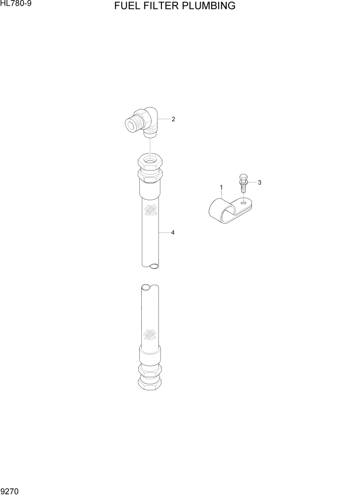 Схема запчастей Hyundai HL780-9 - PAGE 9270 FUEL FILTER PLUMBING ДВИГАТЕЛЬ БАЗА