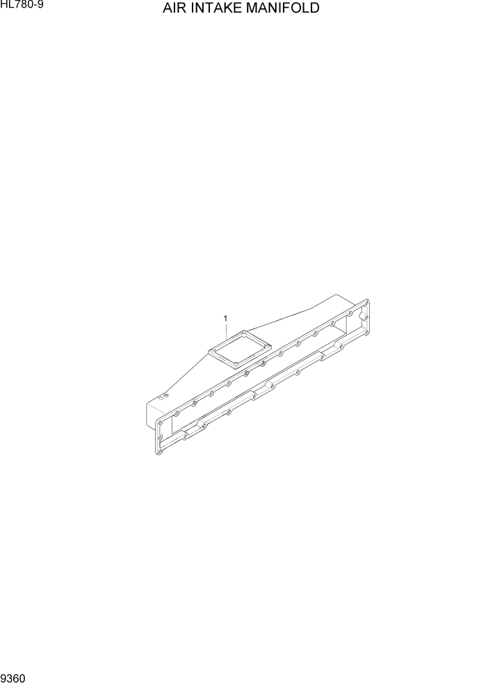 Схема запчастей Hyundai HL780-9 - PAGE 9360 AIR INTAKE MANIFOLD ДВИГАТЕЛЬ БАЗА