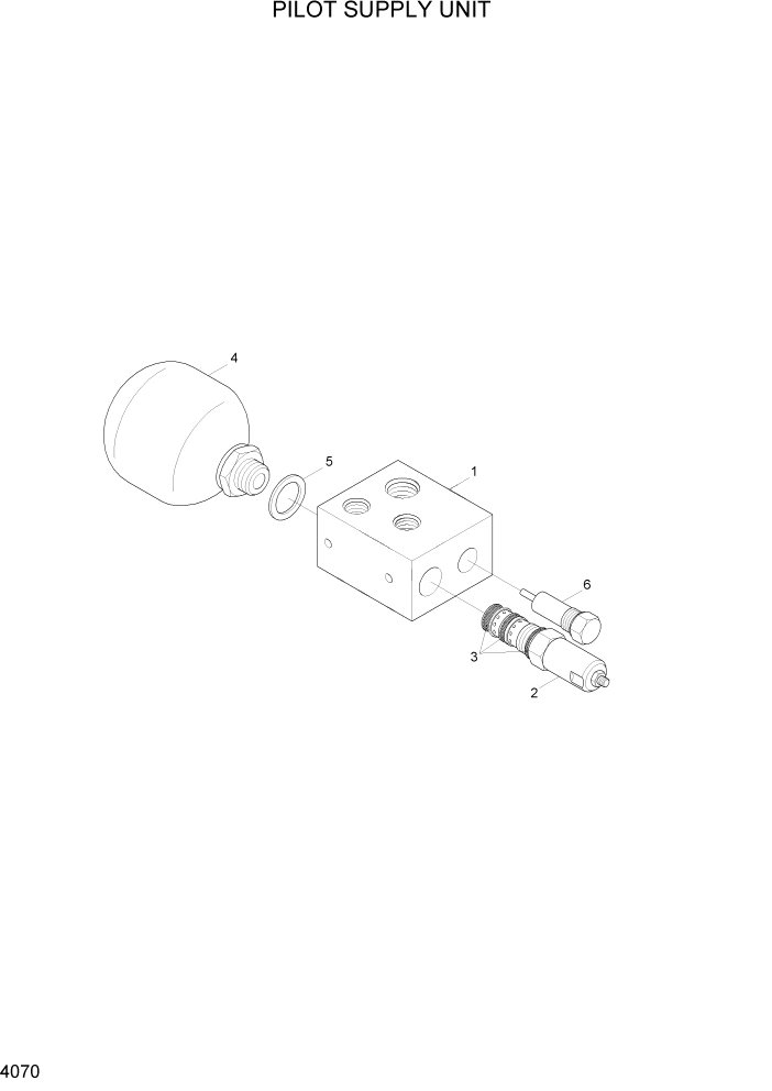 Схема запчастей Hyundai HL730-7 - PAGE 4070 PILOT SUPPLY UNIT ГИДРАВЛИЧЕСКИЕ КОМПОНЕНТЫ