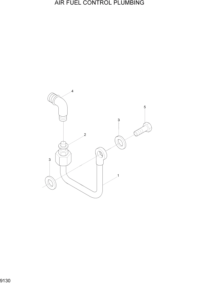 Схема запчастей Hyundai HL730-7 - PAGE 9130 AIR FUEL CONTROL PLUMBING ДВИГАТЕЛЬ БАЗА