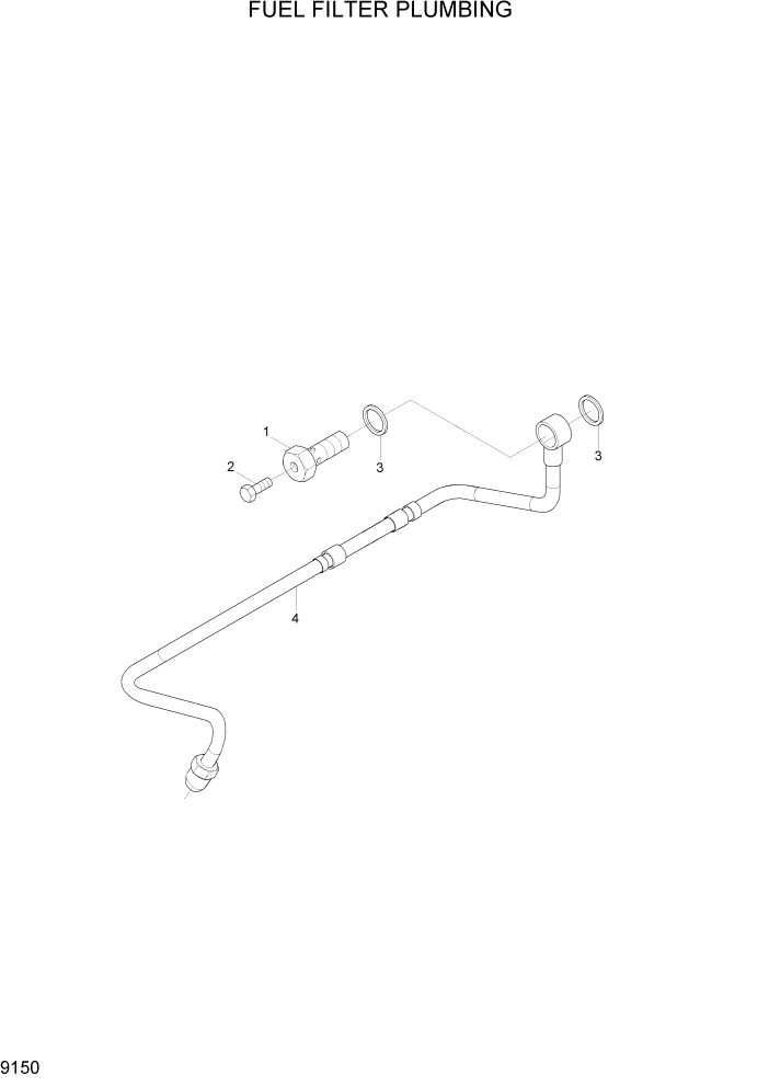 Схема запчастей Hyundai HL730-7 - PAGE 9150 FUEL FILTER PLUMBING ДВИГАТЕЛЬ БАЗА