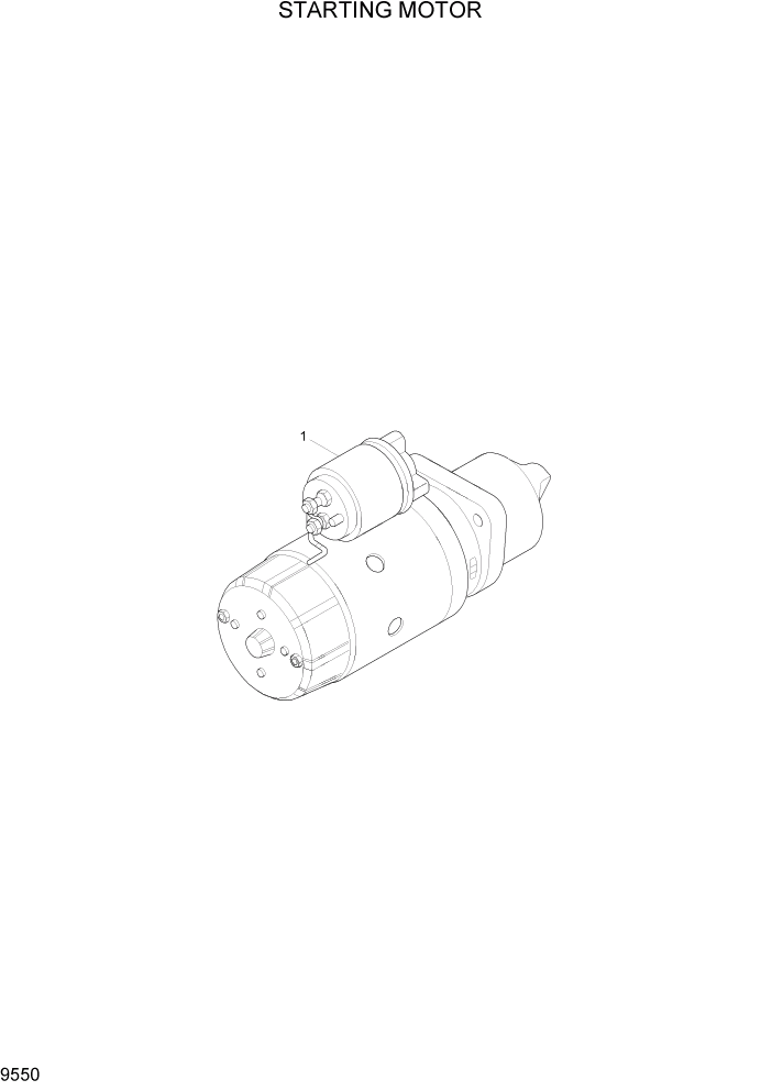 Схема запчастей Hyundai HL730-7 - PAGE 9550 STARTING MOTOR ДВИГАТЕЛЬ БАЗА