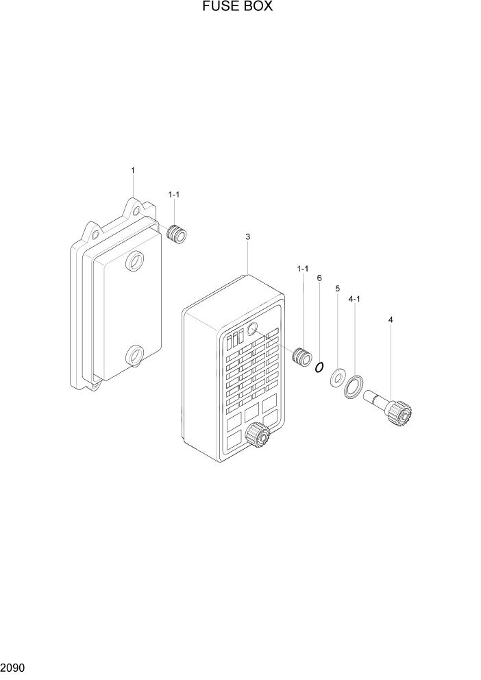 Схема запчастей Hyundai HL730-7A - PAGE 2090 FUSE BOX ЭЛЕКТРИЧЕСКАЯ СИСТЕМА