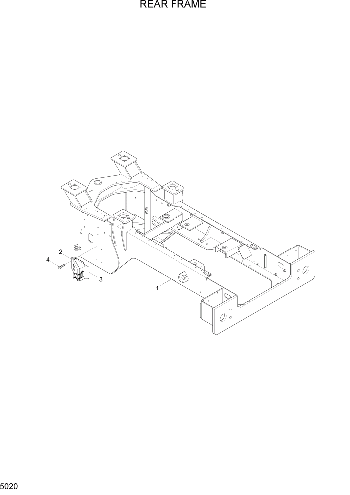 Схема запчастей Hyundai HL730-7A - PAGE 5020 REAR FRAME СТРУКТУРА