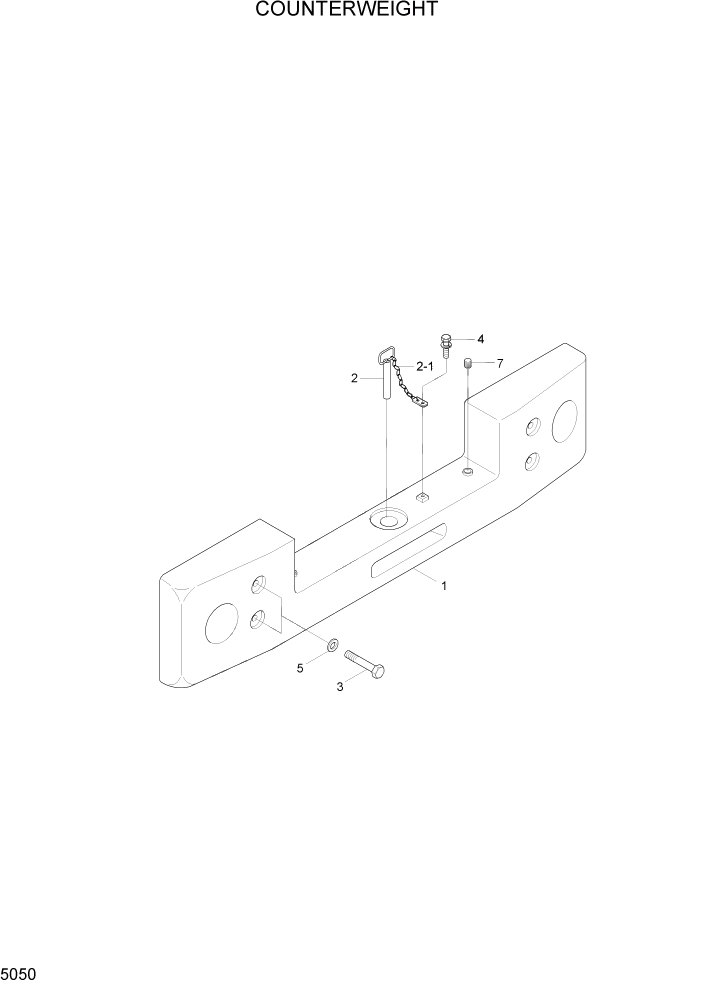 Схема запчастей Hyundai HL730-7A - PAGE 5050 COUNTERWEIGHT СТРУКТУРА