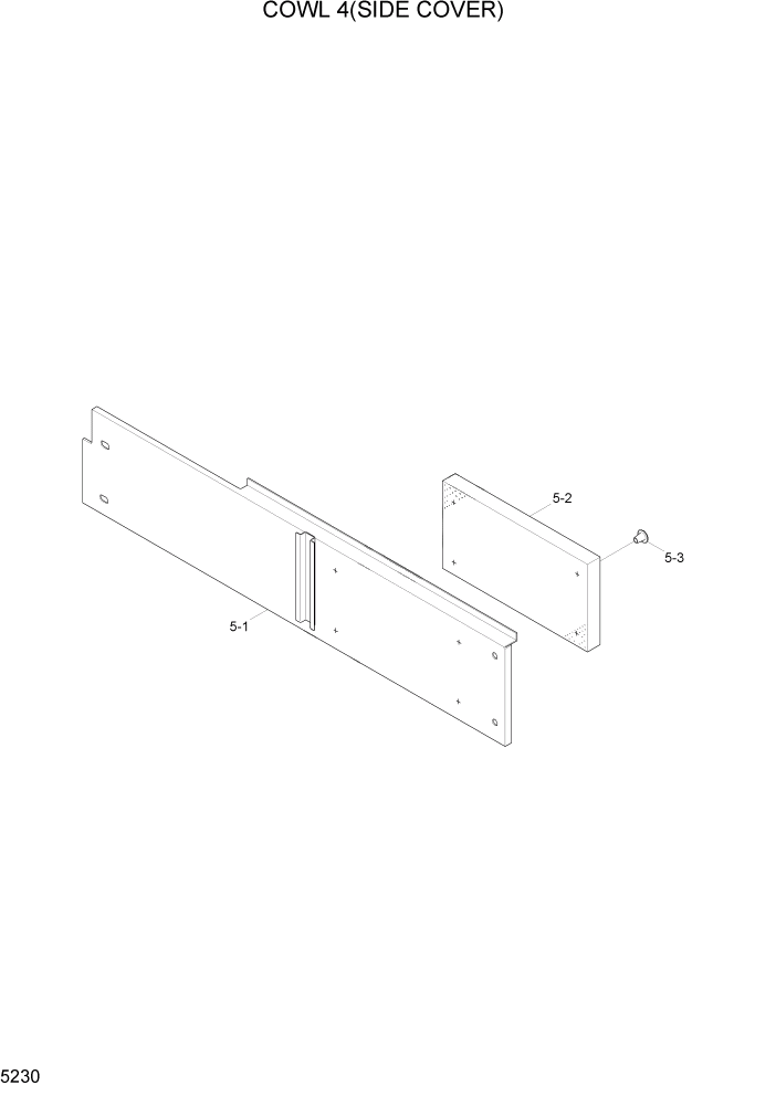 Схема запчастей Hyundai HL730-7A - PAGE 5230 COWL 4(SIDE COVER) СТРУКТУРА