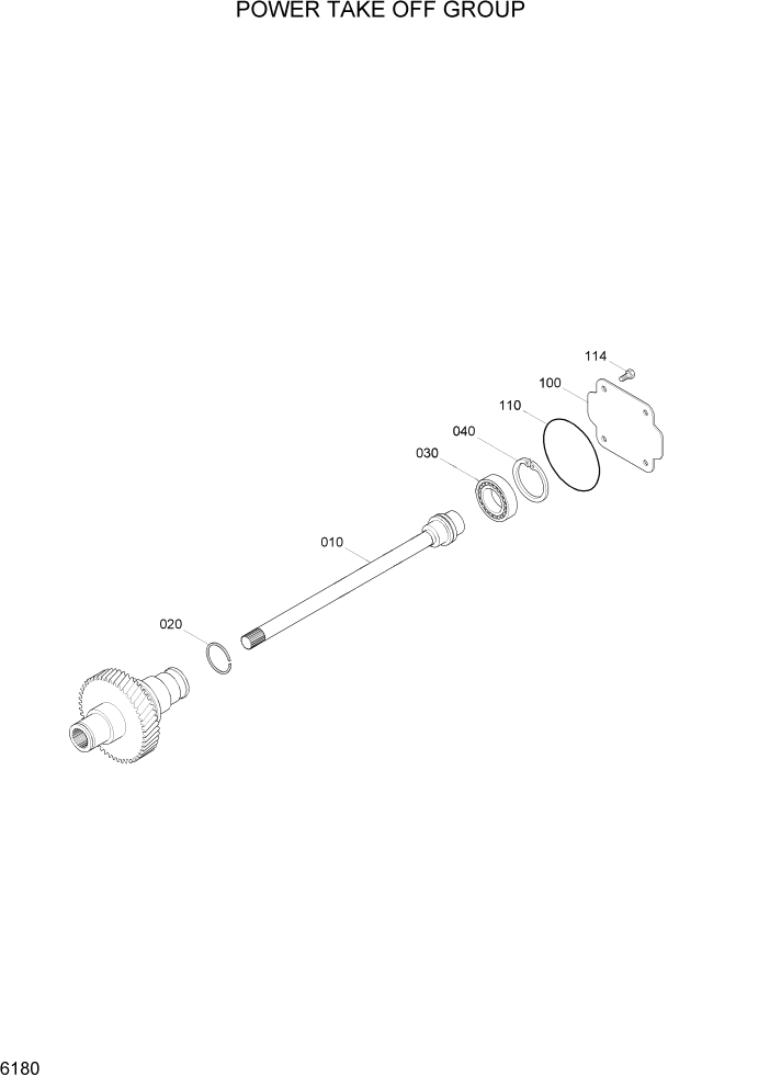 Схема запчастей Hyundai HL730-7A - PAGE 6180 POWER TAKE OFF GROUP СИЛОВАЯ СИСТЕМА