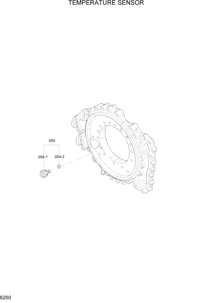 Схема запчастей Hyundai HL730-7A - PAGE 6260 TEMPERATURE SENSOR СИЛОВАЯ СИСТЕМА
