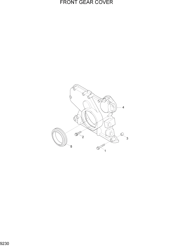 Схема запчастей Hyundai HL730-7A - PAGE 9230 FRONT GEAR COVER ДВИГАТЕЛЬ БАЗА