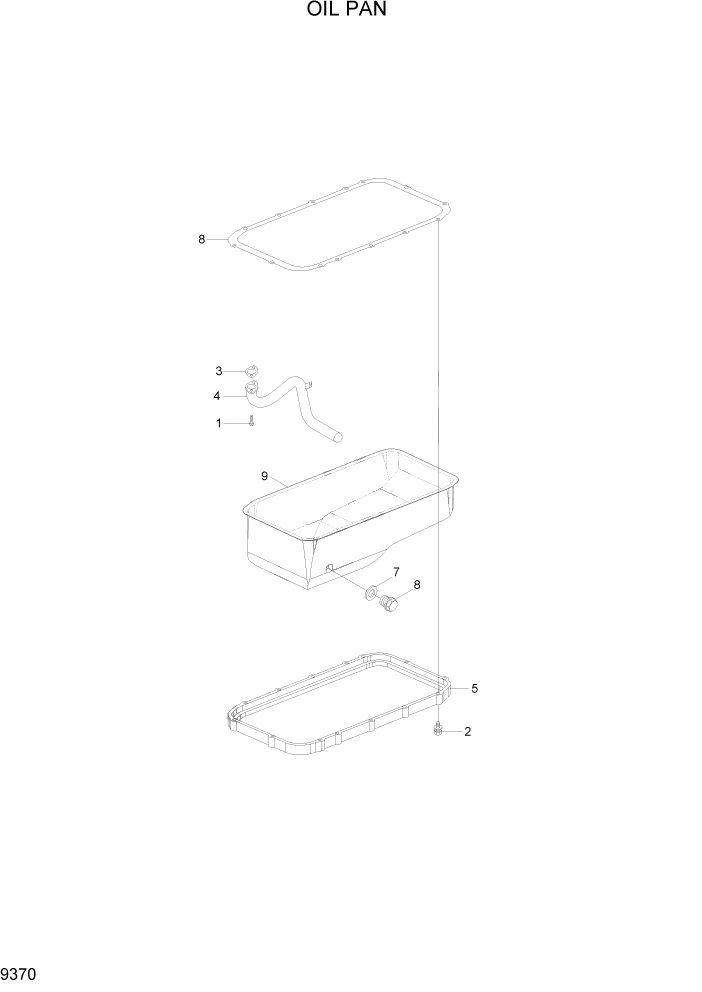 Схема запчастей Hyundai HL730-7A - PAGE 9370 OIL PAN ДВИГАТЕЛЬ БАЗА