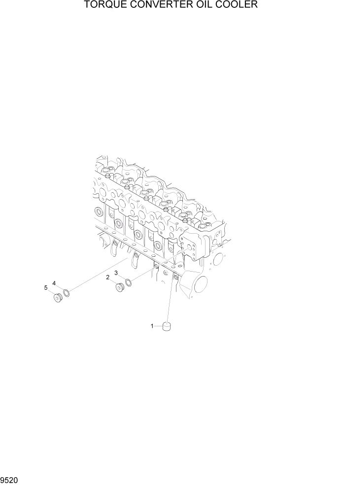 Схема запчастей Hyundai HL730-7A - PAGE 9520 TORQUE CONVERTER OIL COOLER ДВИГАТЕЛЬ БАЗА