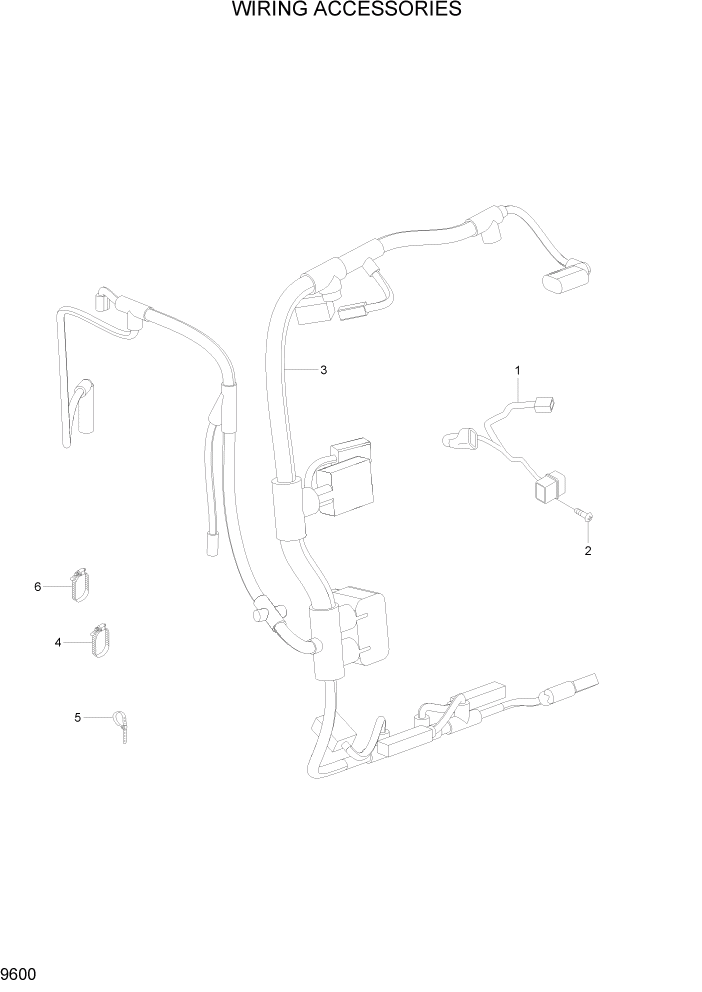 Схема запчастей Hyundai HL730-7A - PAGE 9600 WIRING ACCESSORIES ДВИГАТЕЛЬ БАЗА