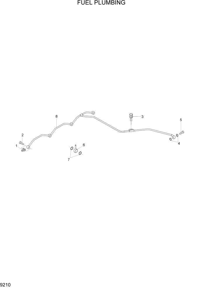 Схема запчастей Hyundai HL730TM7 - PAGE 9210 FUEL PLUMBING ДВИГАТЕЛЬ БАЗА