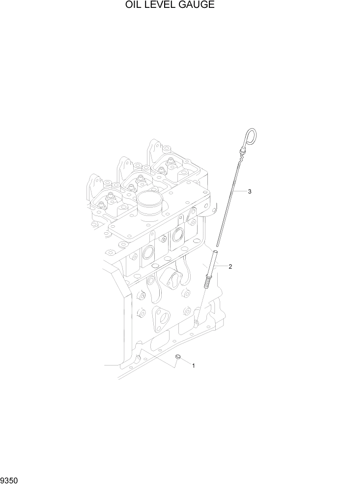 Схема запчастей Hyundai HL730TM7 - PAGE 9350 OIL LEVEL GAUGE ДВИГАТЕЛЬ БАЗА