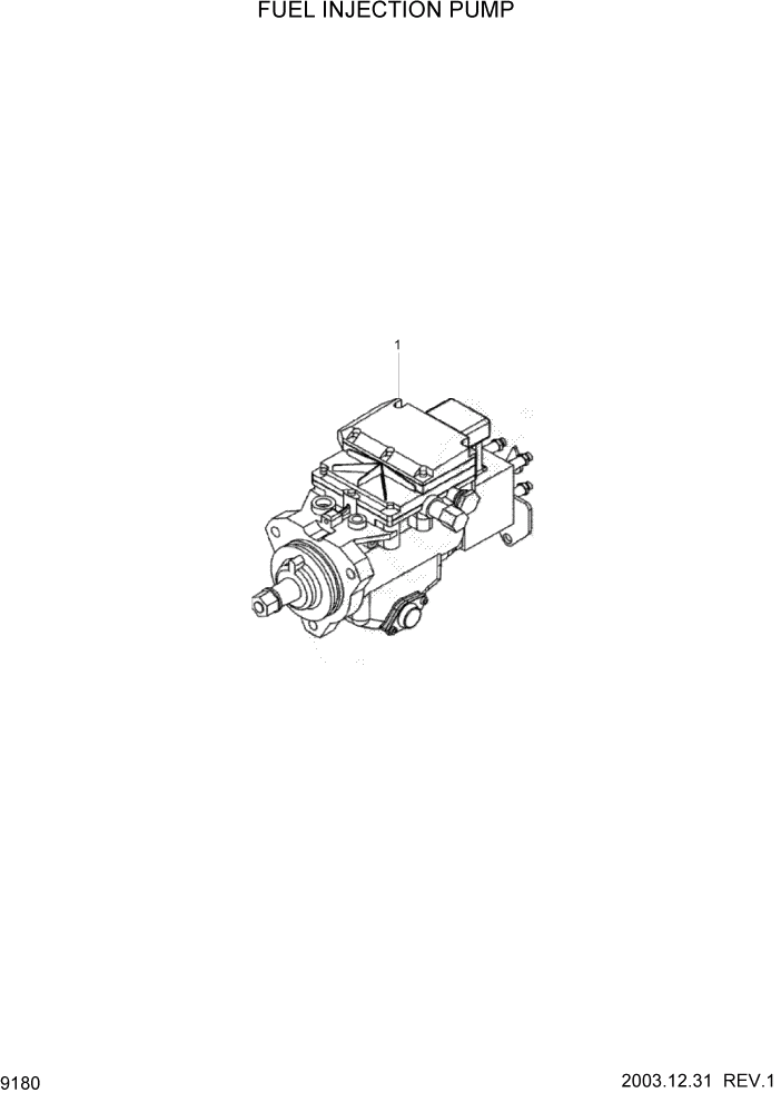 Схема запчастей Hyundai HL740-7 - PAGE 9180 FUEL INJECTION PUMP ДВИГАТЕЛЬ БАЗА