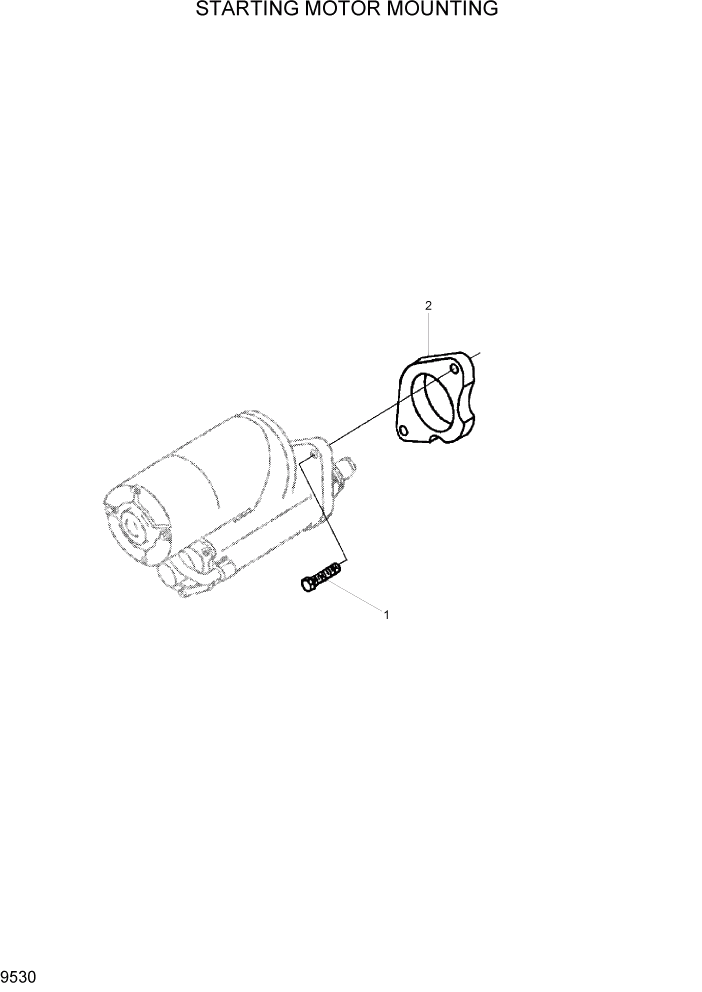 Схема запчастей Hyundai HL740-7 - PAGE 9530 STARTING MOTOR MOUNTING ДВИГАТЕЛЬ БАЗА