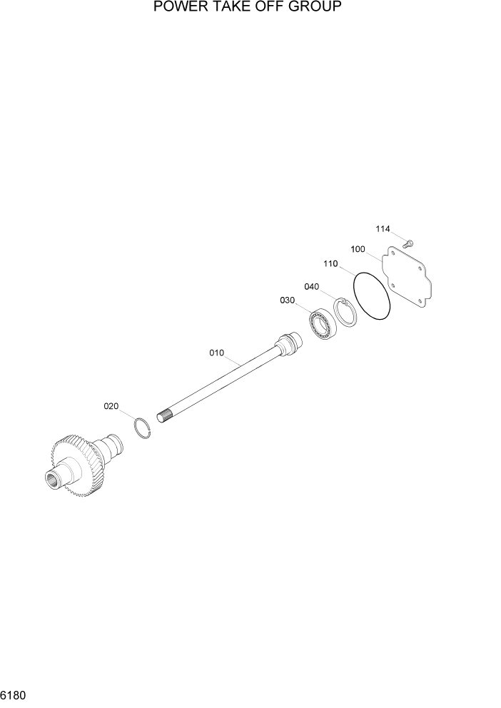 Схема запчастей Hyundai HL740-7A - PAGE 6180 POWER TAKE OFF GROUP СИЛОВАЯ СИСТЕМА