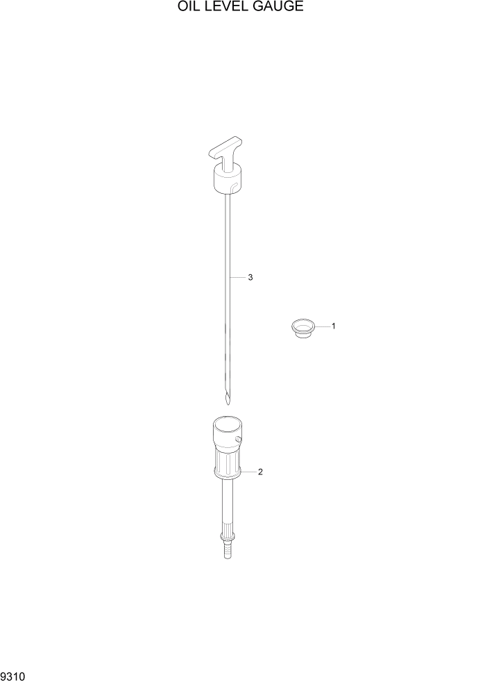 Схема запчастей Hyundai HL740-7A - PAGE 9310 OIL LEVEL GAUGE ДВИГАТЕЛЬ БАЗА