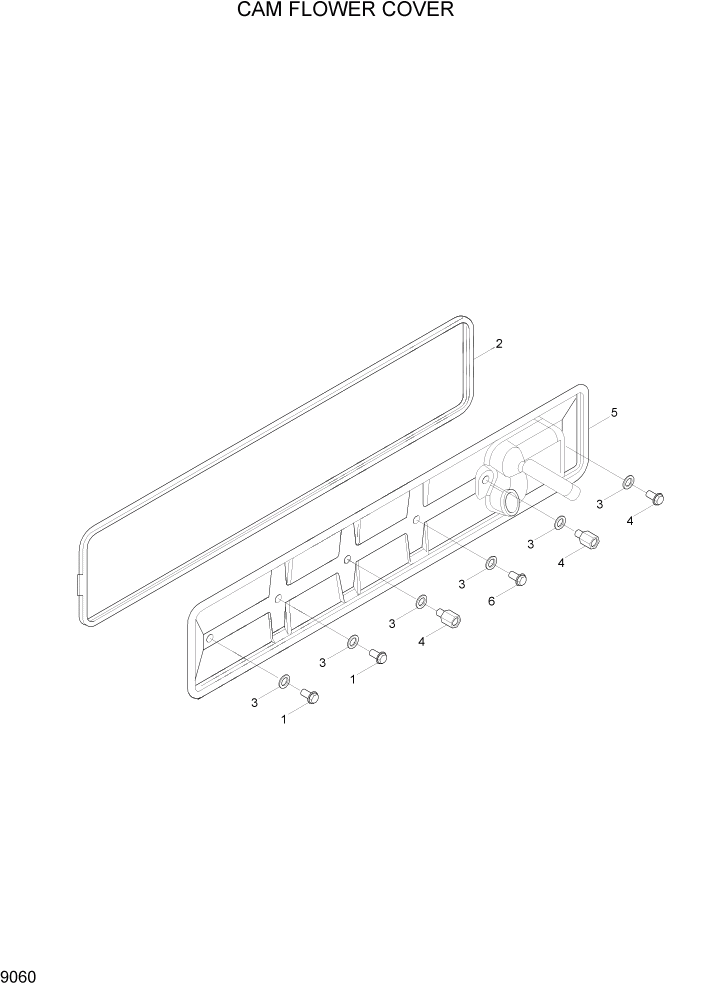 Схема запчастей Hyundai HL740TM-7 - PAGE 9060 CAM FOLLOWER COVER ДВИГАТЕЛЬ БАЗА