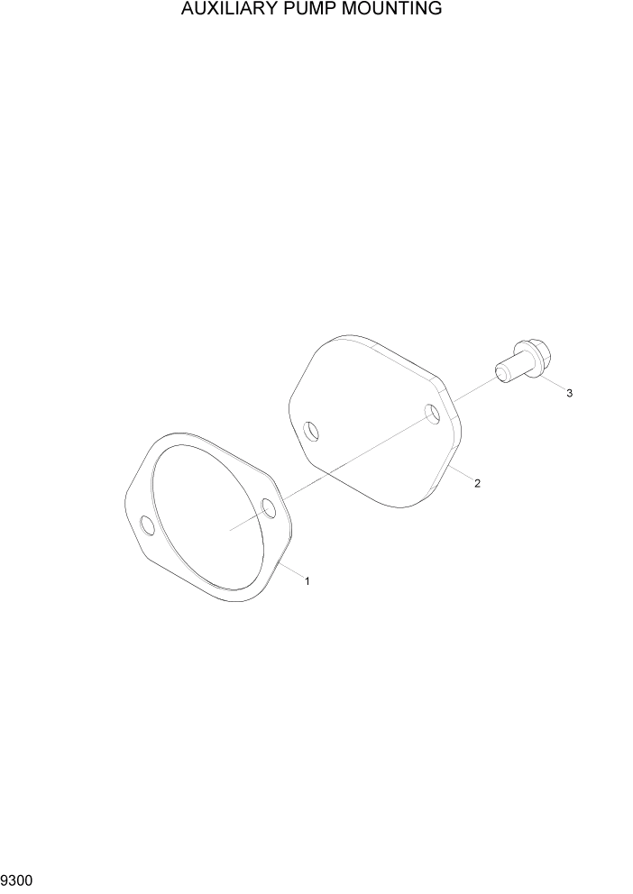 Схема запчастей Hyundai HL740TM-7 - PAGE 9300 AUXILIARY PUMP MOUNTING ДВИГАТЕЛЬ БАЗА