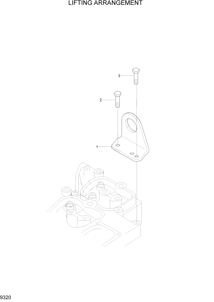 Схема запчастей Hyundai HL740TM-7 - PAGE 9320 LIFTING ARRANGEMENT ДВИГАТЕЛЬ БАЗА