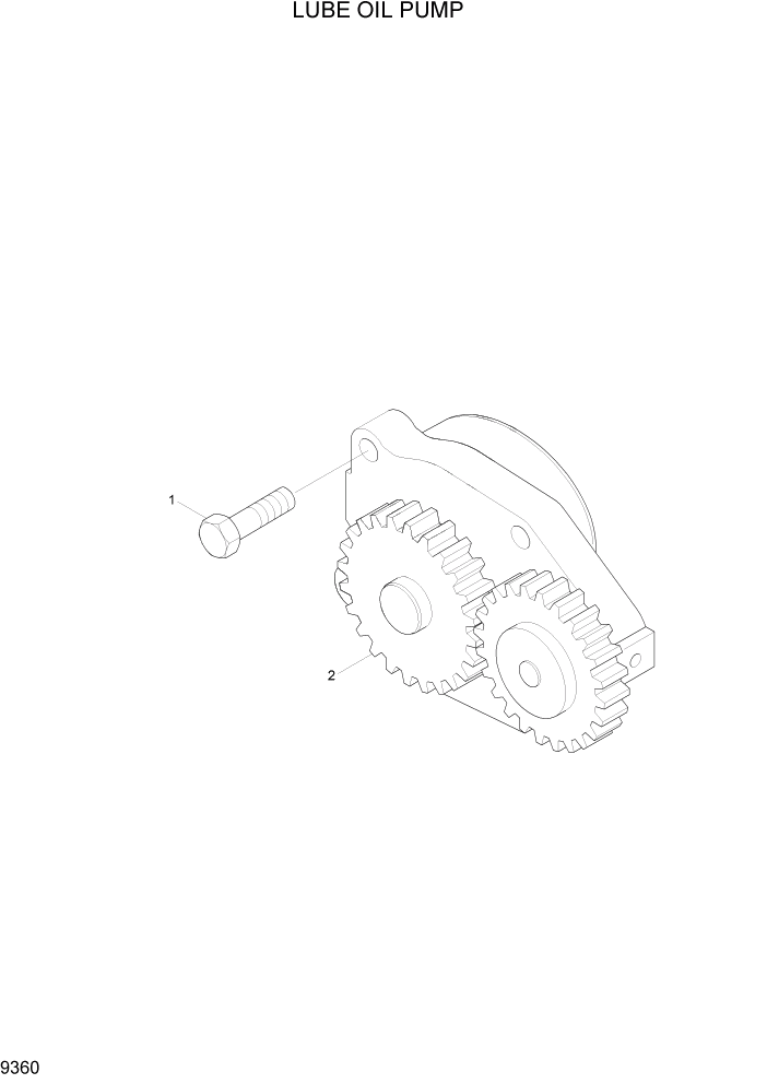 Схема запчастей Hyundai HL740TM-7 - PAGE 9360 LUBE OIL PUMP ДВИГАТЕЛЬ БАЗА