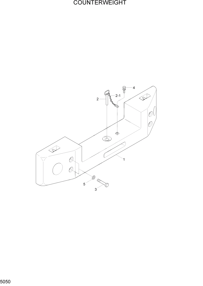 Схема запчастей Hyundai HL740TM-7A - PAGE 5050 COUNTERWEIGHT СТРУКТУРА