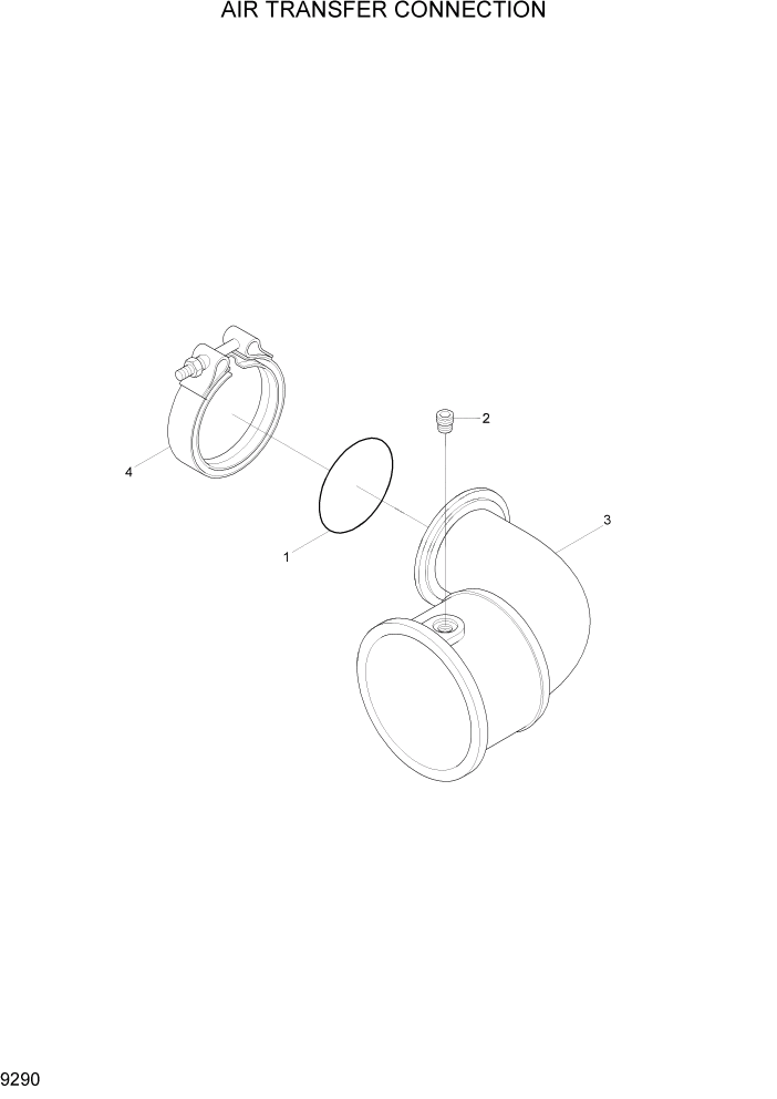 Схема запчастей Hyundai HL740TM-7A - PAGE 9290 AIR TRANSFER CONNECTION ДВИГАТЕЛЬ БАЗА