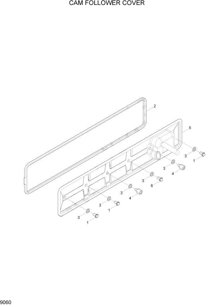 Схема запчастей Hyundai HL757-7 - PAGE 9060 CAM FOLLOWER COVER ДВИГАТЕЛЬ БАЗА