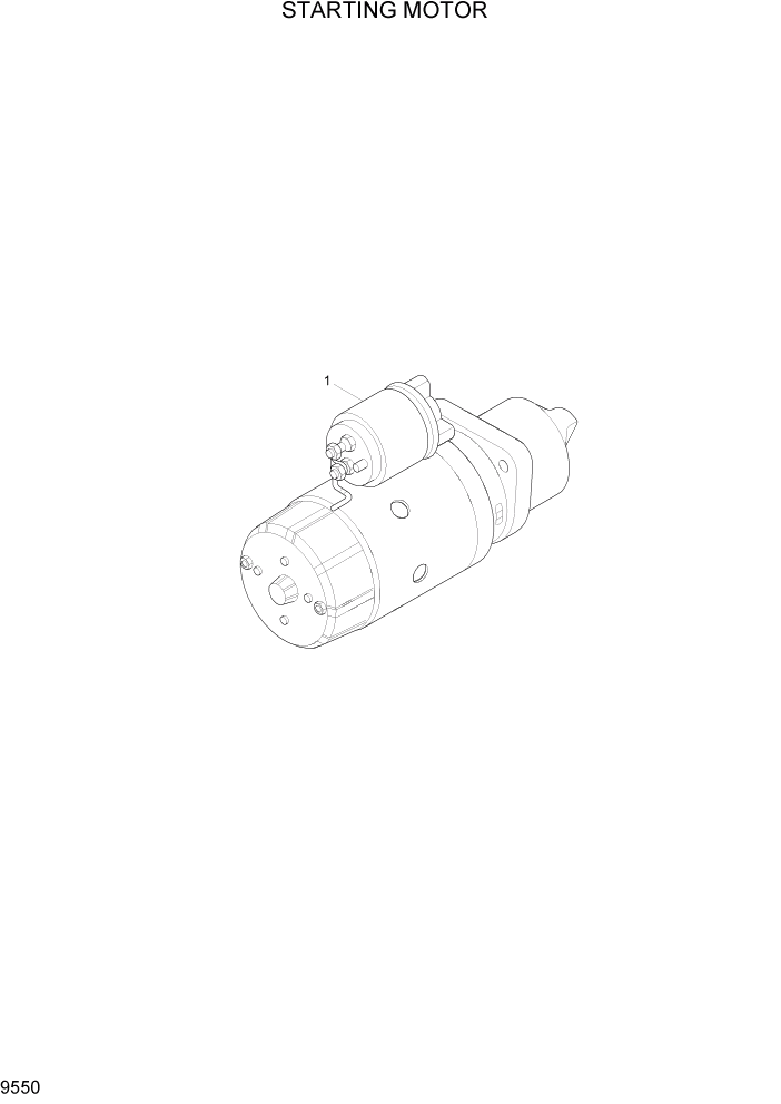 Схема запчастей Hyundai HL757-7 - PAGE 9550 STARTING MOTOR ДВИГАТЕЛЬ БАЗА