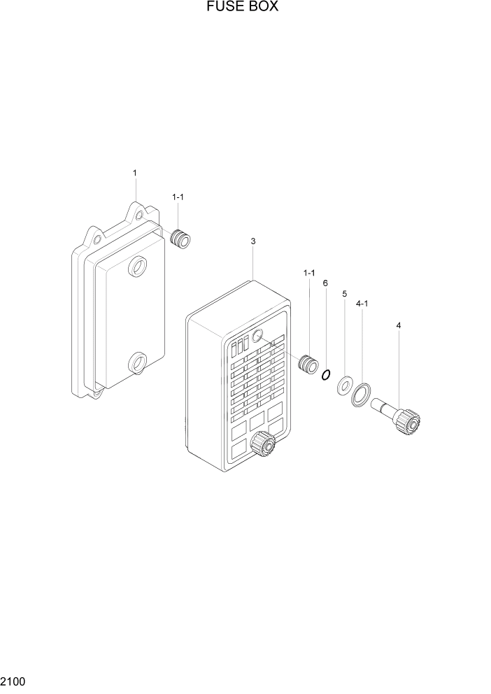 Схема запчастей Hyundai HL757-7A - PAGE 2100 FUSE BOX ЭЛЕКТРИЧЕСКАЯ СИСТЕМА