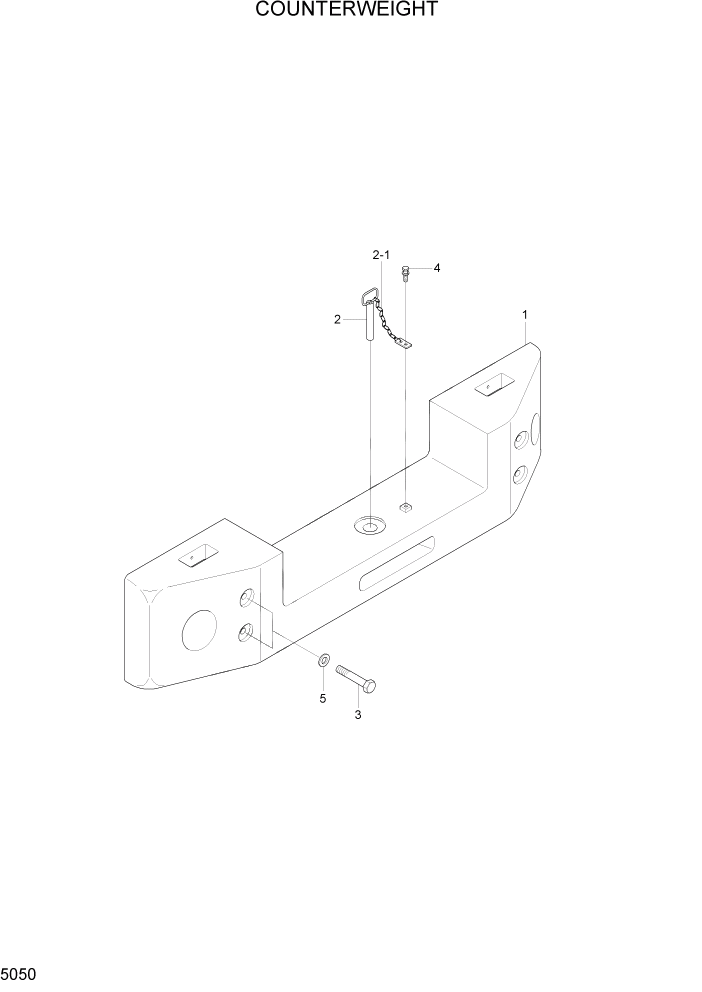 Схема запчастей Hyundai HL757-7A - PAGE 5050 COUNTERWEIGHT СТРУКТУРА