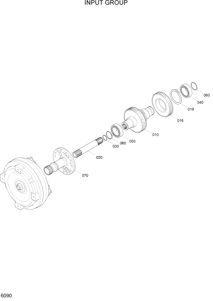 Схема запчастей Hyundai HL757-7A - PAGE 6090 INPUT GROUP СИЛОВАЯ СИСТЕМА