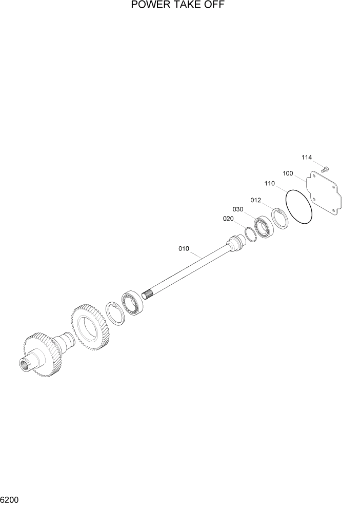 Схема запчастей Hyundai HL757-7A - PAGE 6200 POWER TAKE OFF СИЛОВАЯ СИСТЕМА