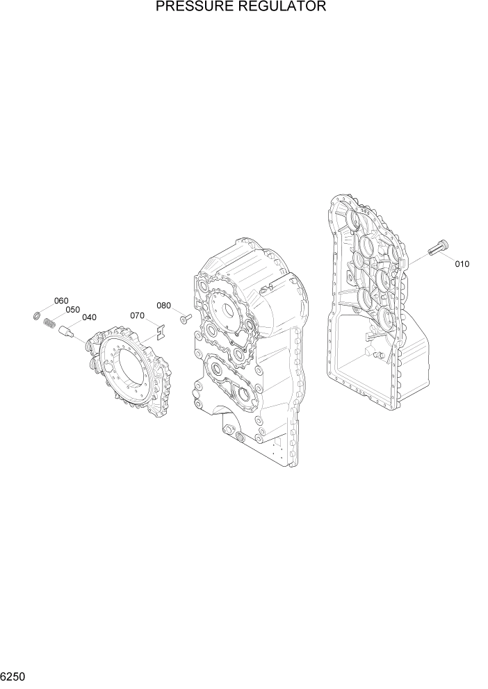 Схема запчастей Hyundai HL757-7A - PAGE 6250 PRESSURE REGULATOR СИЛОВАЯ СИСТЕМА