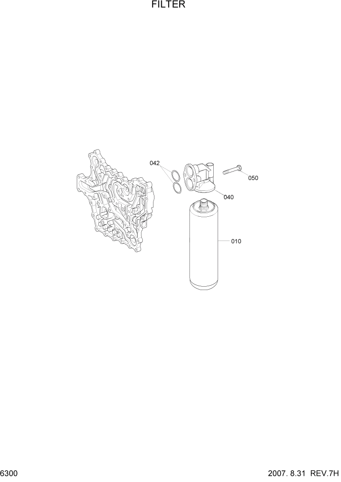 Схема запчастей Hyundai HL757-7A - PAGE 6300 FILTER СИЛОВАЯ СИСТЕМА