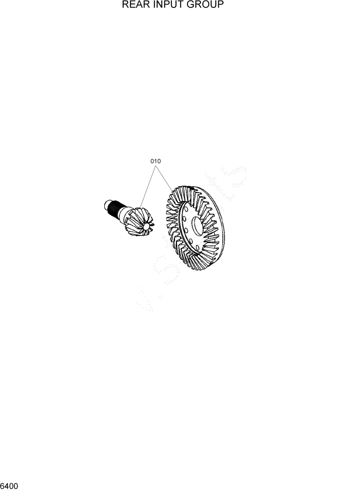 Схема запчастей Hyundai HL757-7A - PAGE 6400 REAR INPUT GROUP СИЛОВАЯ СИСТЕМА