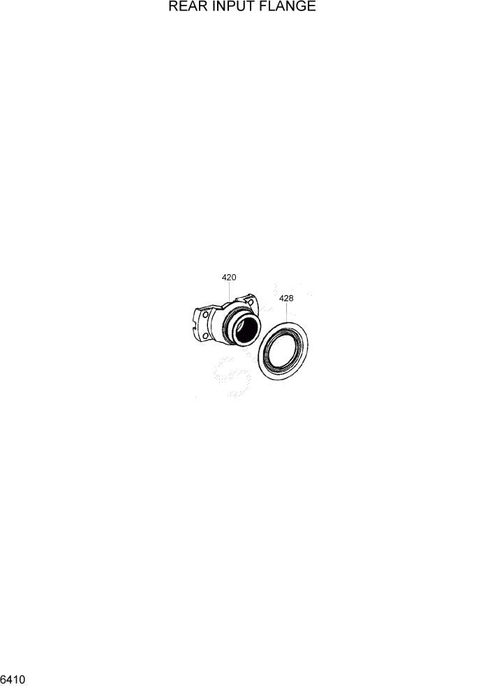 Схема запчастей Hyundai HL757-7A - PAGE 6410 REAR INPUT FLANGE СИЛОВАЯ СИСТЕМА