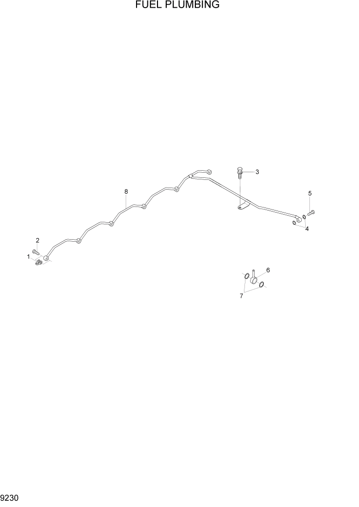 Схема запчастей Hyundai HL757TM7 - PAGE 9230 FUEL PLUMBING ДВИГАТЕЛЬ БАЗА