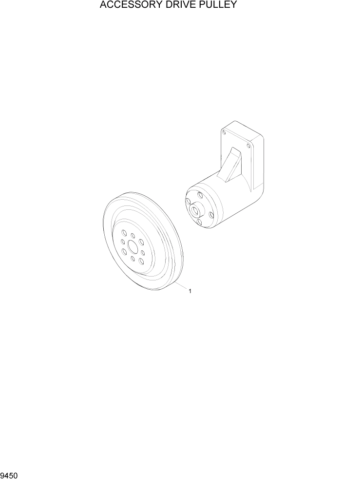 Схема запчастей Hyundai HL757TM7 - PAGE 9450 ACCESSORY DRIVE PULLEY ДВИГАТЕЛЬ БАЗА