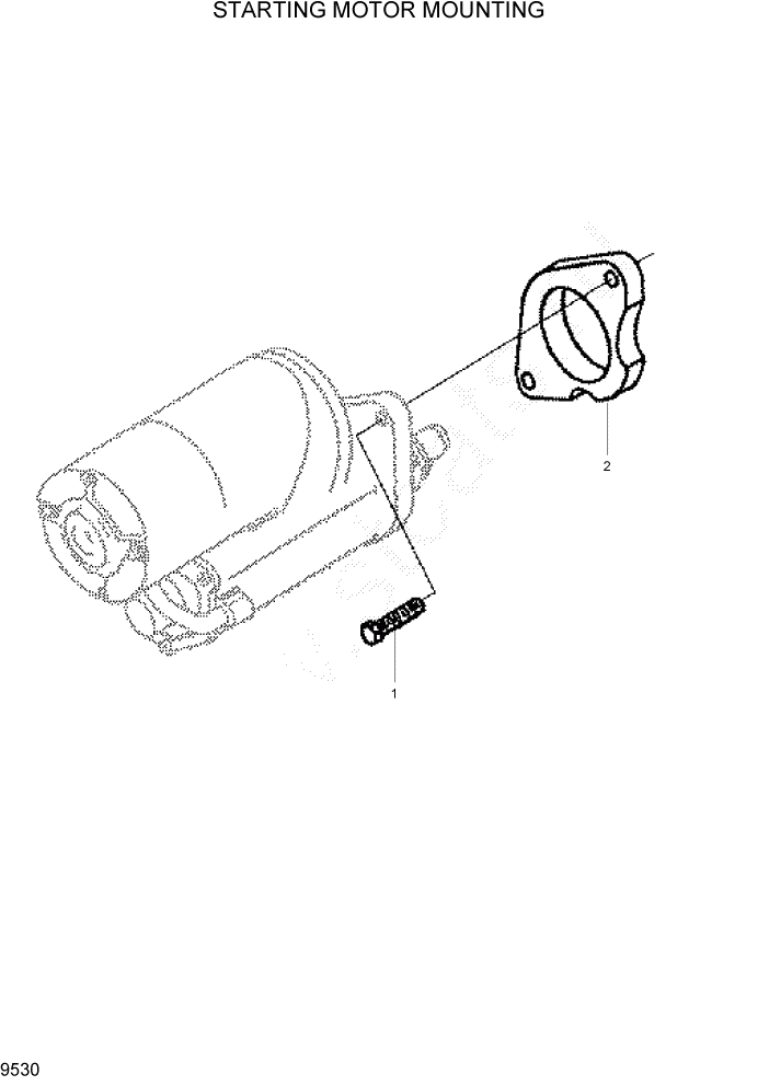 Схема запчастей Hyundai HL757TM7 - PAGE 9530 STARTING MOTOR MOUNTING ДВИГАТЕЛЬ БАЗА