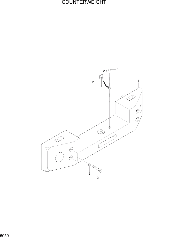 Схема запчастей Hyundai HL757TM7A - PAGE 5050 COUNTERWEIGHT СТРУКТУРА